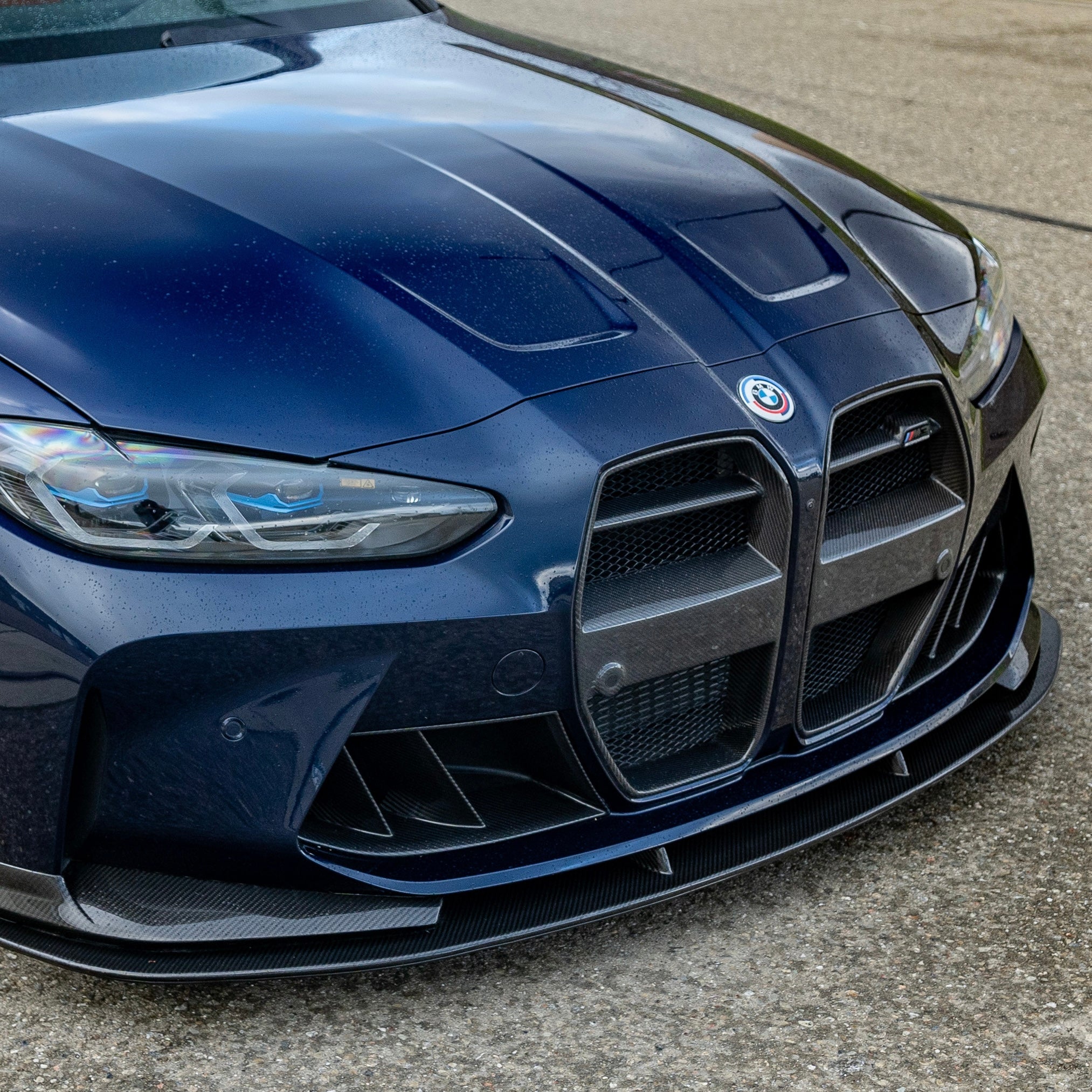 BMW G80/G82 M3/M4 Carbon Fiber Front Bumper Duct Vents (V2 Dual Slats)